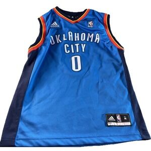 Adidas Oklahoma City Thunder Russell Westbrook #0 Jersey‎ Youth  M NBA.